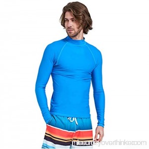 MICHEALWU Men Long Sleeve Quick-Dry UPF 50+ Lightweight Swimsuit Swim Shirt Blue B07NRPDN3S